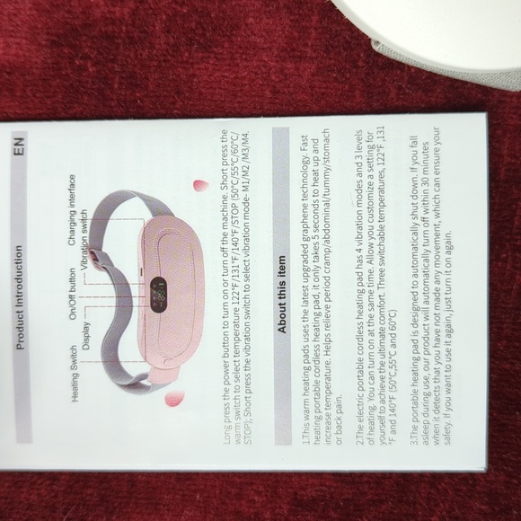 Portable heating pad for Stomach or Back - Picture 2 of 6